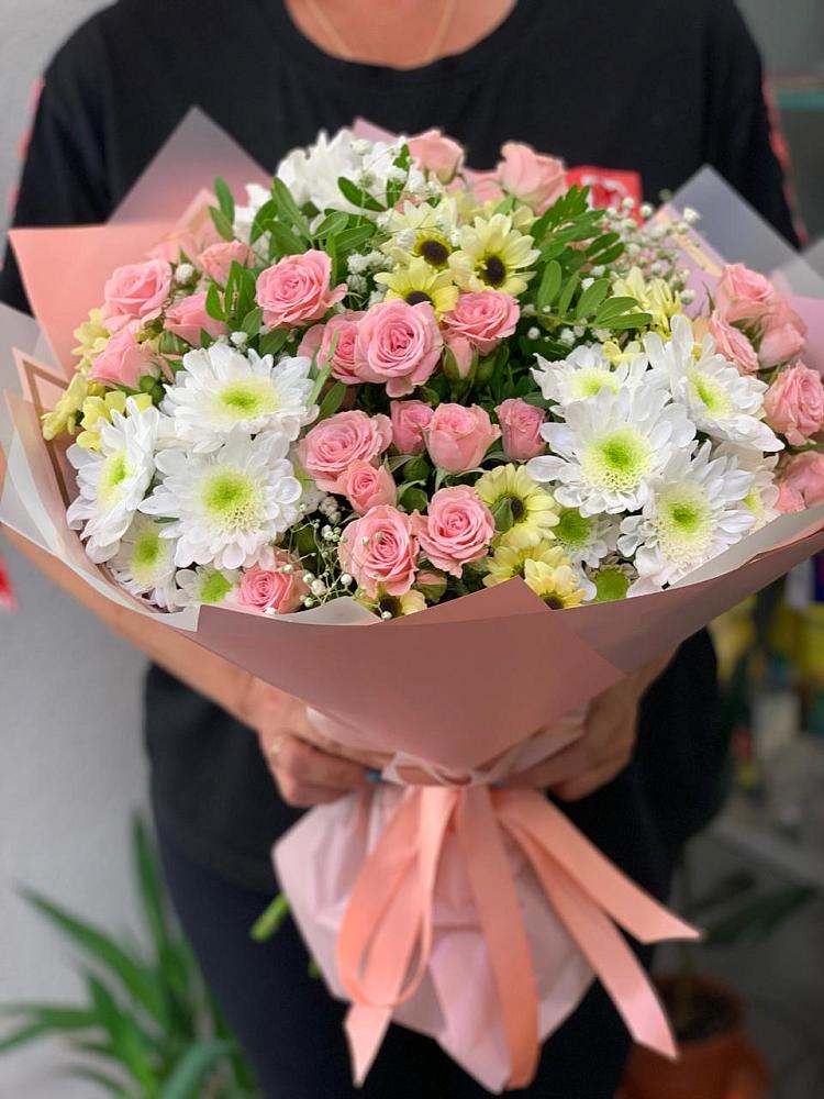 Букет цветов из: Розы и Хризантемы в Степыгино