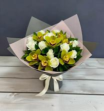 Букет цветов из:  Орхидеи и Розы в Степыгино