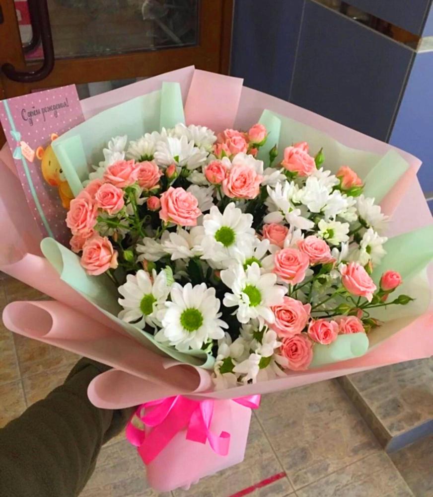 Букет цветов из: Розы и Хризантемы в Степыгино