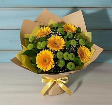 Букет цветов из:  Герберы и Хризантемы в Степыгино