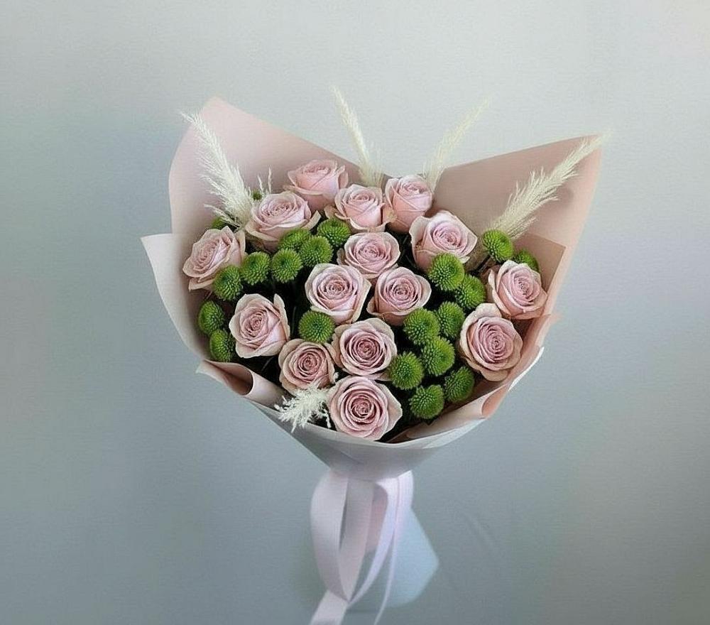 Букет цветов из: Розы и Хризантемы в Степыгино